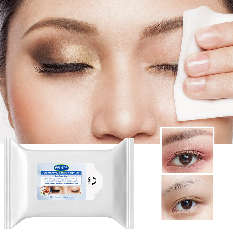 EELHOE Gentle Makeup Remover Wipes Deep Cleanse Face Eye And Lip Makeup Gentle Refreshing Non-Irritating Makeup Remover Wipes