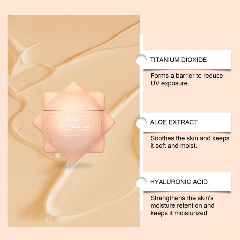 OUHOE Moisturizing And Protective Cream, Summer Outdoor Mild Moisturizing Moisturizing Light Non-Sticky Isolation Protection Cream