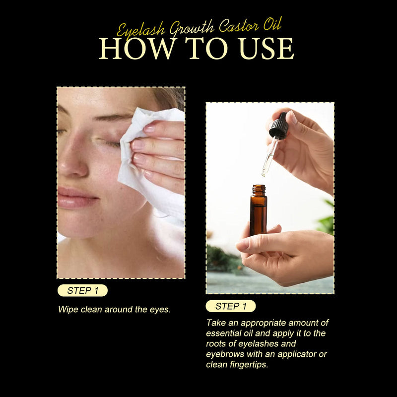 West&Month Castor Oil Mascara, Thickening & Moisturizing Natural Long Jet Black Curling Mild Mascara