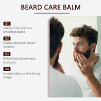 East Moon Men's Facial Hair Care Cream, Strong Beard Nourishing Thick Soft Bright Black Moisturizing Care