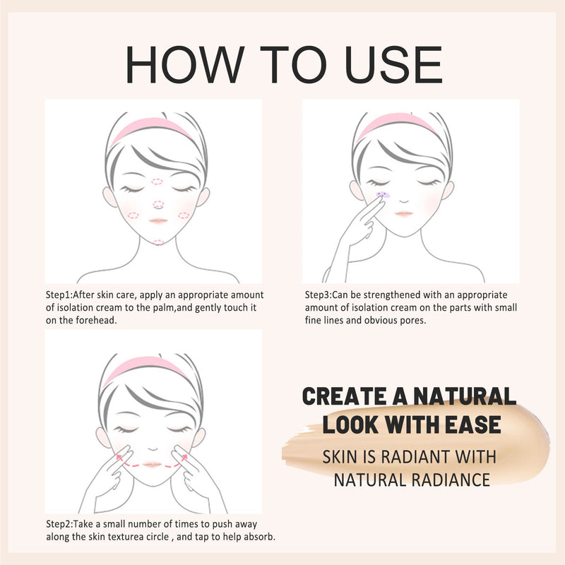 EELHOE Pre-Primer Primer Moisturize Skin Concealer Lighten Skin Tone Soft Primer Primer Primer