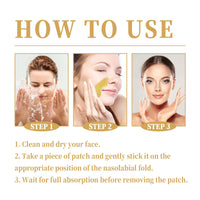 24k Gold Nasolabial Folds Patch, Gently Reduces Fine Lines And Nourishes Facial Firmness And Smoothness