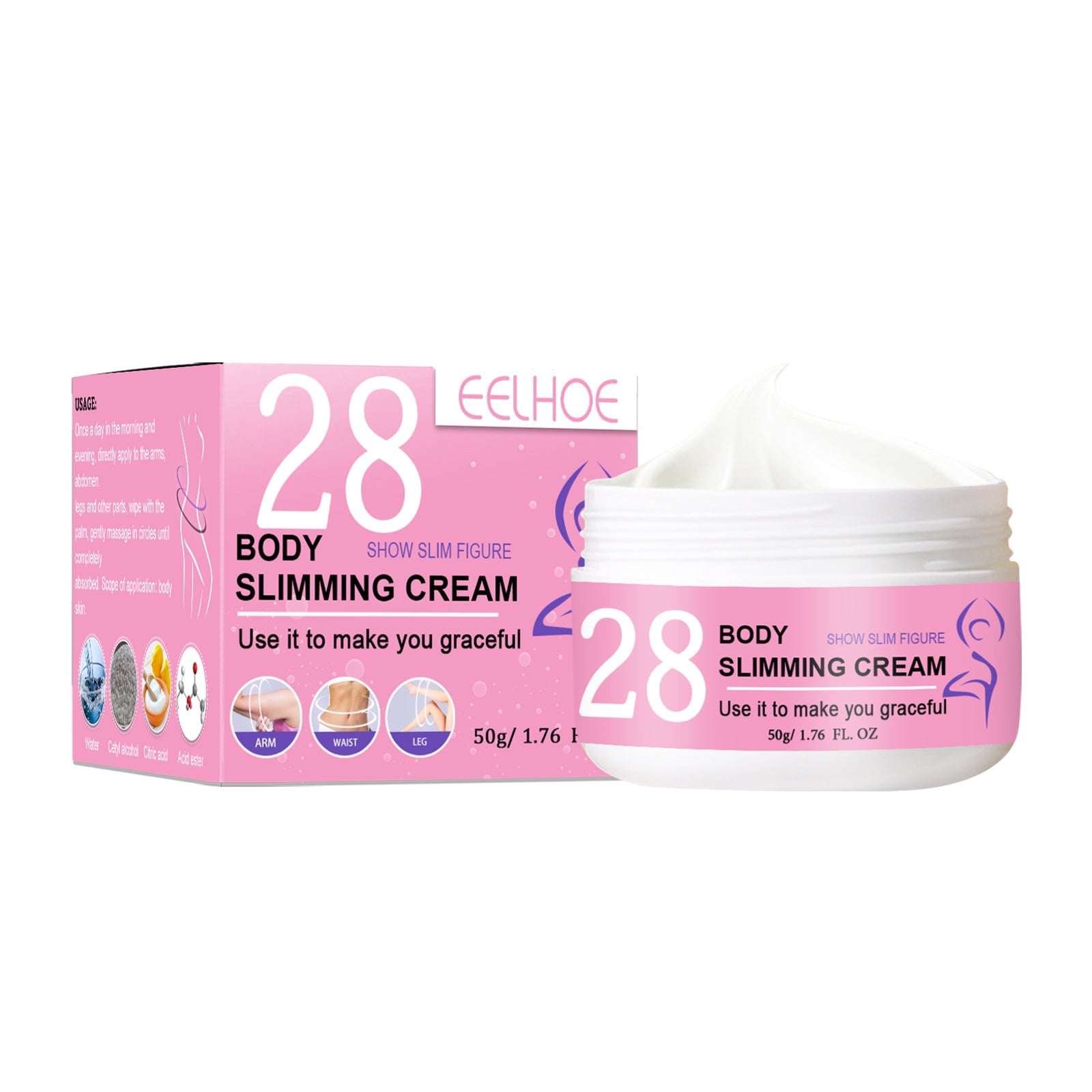 EELHOE Body Slimming Cream, Massaging Sculpting Firming Nourishing Tender Skin Slim Body Cream