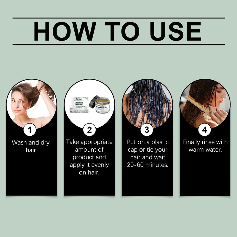 Batana Hair Care Oil Nourishes And Moisturizes Hair, Restores Frizzy Hair, Hydrates Hair, Softens And Shines