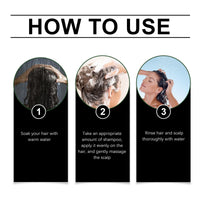 Hoegoa Rice Shampoo Scalp Cleansing Nourish Hair Repair Hair Follicles Smooth Hair Shampoo