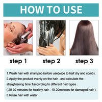 EELHOE Protein Correction Hair Straightening Cream, Smoothing Frizz Repair Split Damaged Hair Straightening Treatment Cream