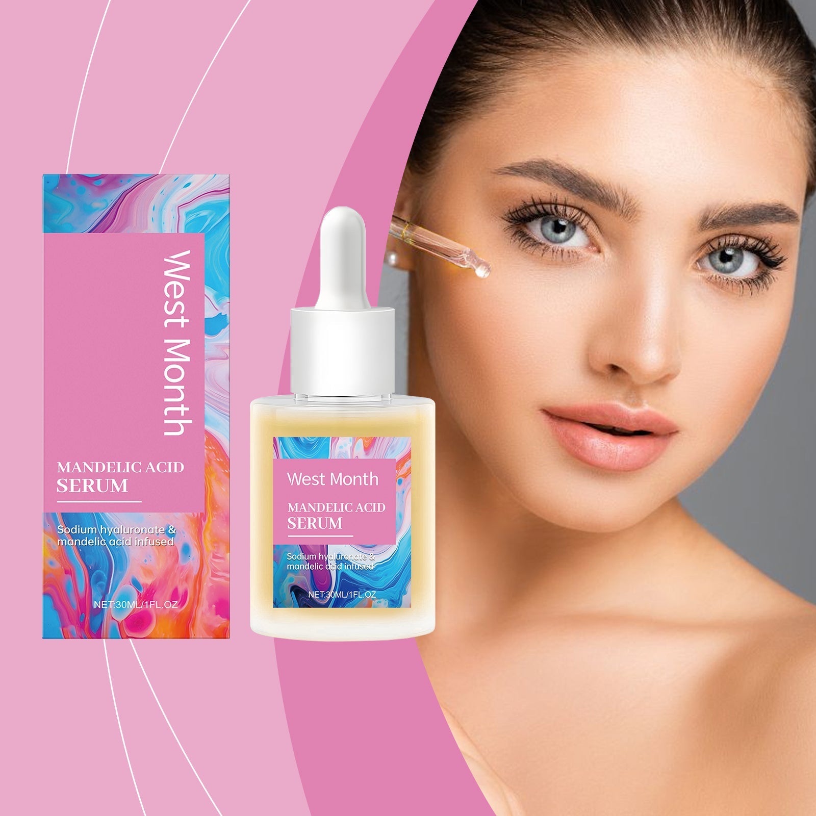 Mandelic Acid Essence, Gentle, Moisturizing And Moisturizing Daily Skin Care Essence