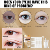 Double Eyelid Styling, Eyelet Lace Mesh Invisible Glue-Free Breathable Super Stick Long Lasting Clip Set