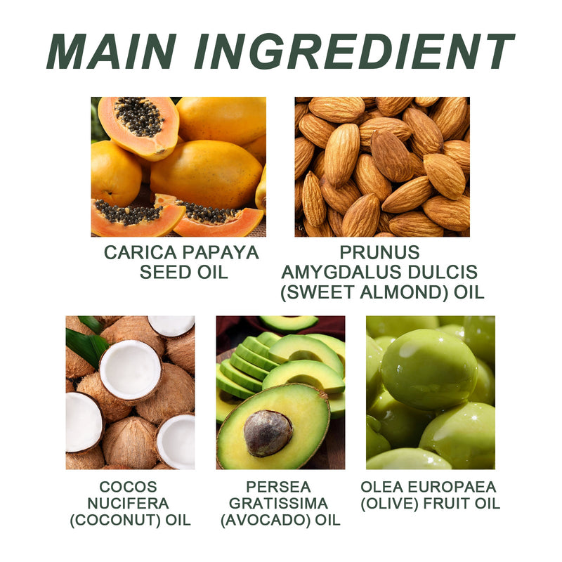 Mango Papaya Handcrafted Body Oil, Muscle Repair Blain Clean Moisturize Skin Shine Bright Essence