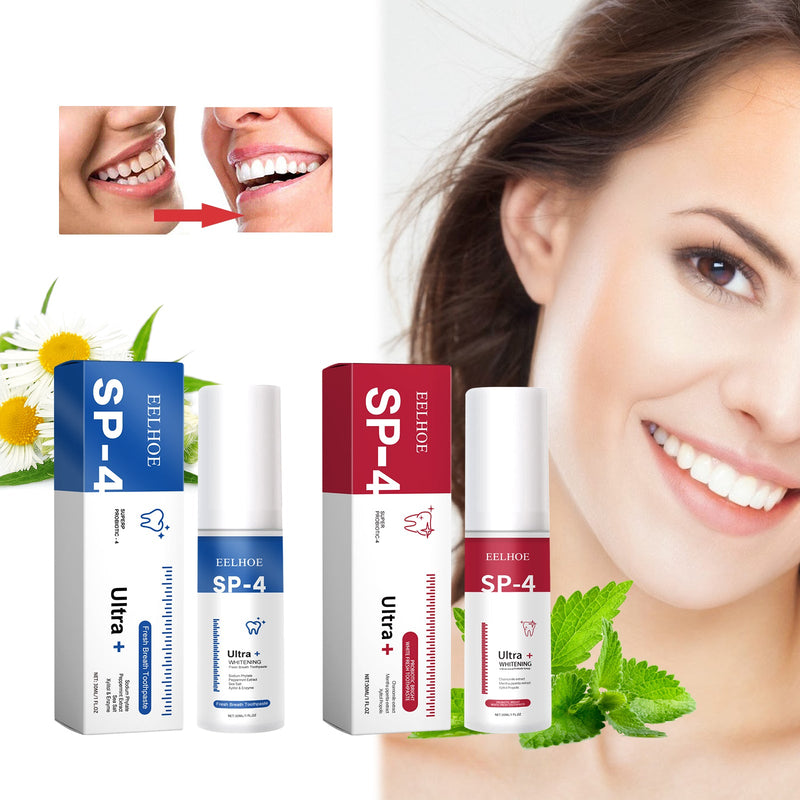 Probiotic Bright White Fresh Toothpaste, Deep Cleaning Stains And Tartar White Teeth Fresh Breath Gum Care