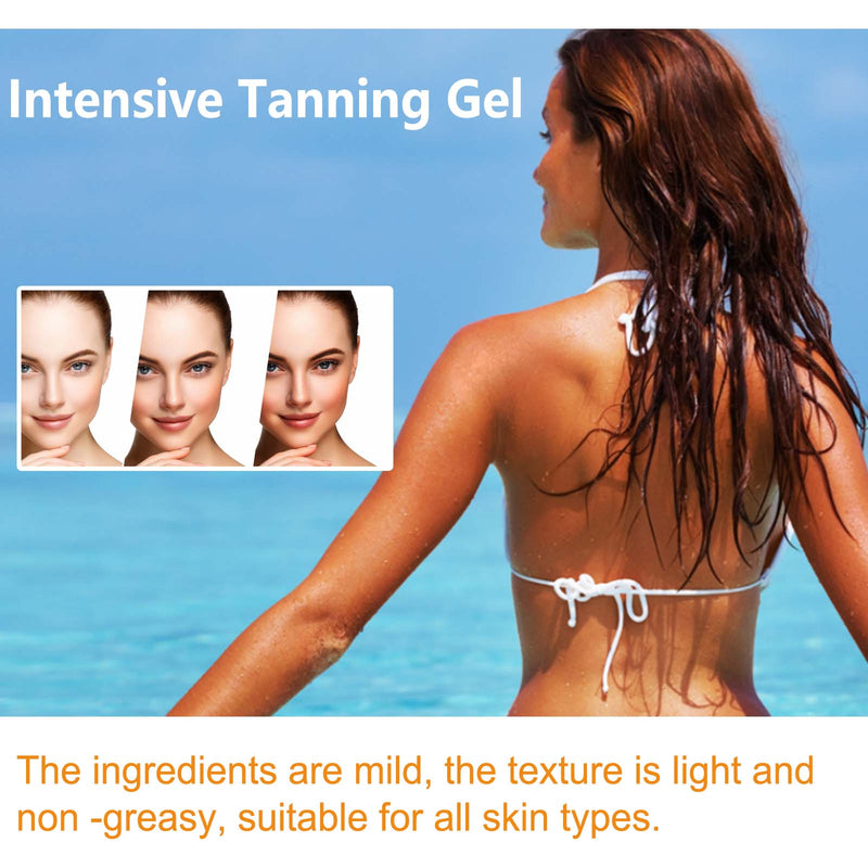 OceAura Intensive Tanning Gel - Sun-Free Wheat-Color Moisturizing Body Care
