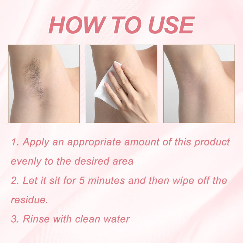 Hair Removal Cream, Underarm Leg Hand Hair Removal Mild Non-Irritating Smooth Delicate Skin Clean