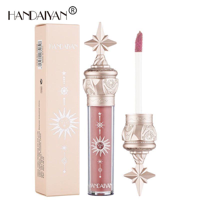 HANDAIYAN Small Star Stick Lip Gloss Lipstick Water Light Film Mirror Lip Glaze Glass Lip Gloss Moisturizing Lasting Not Easy To Fade