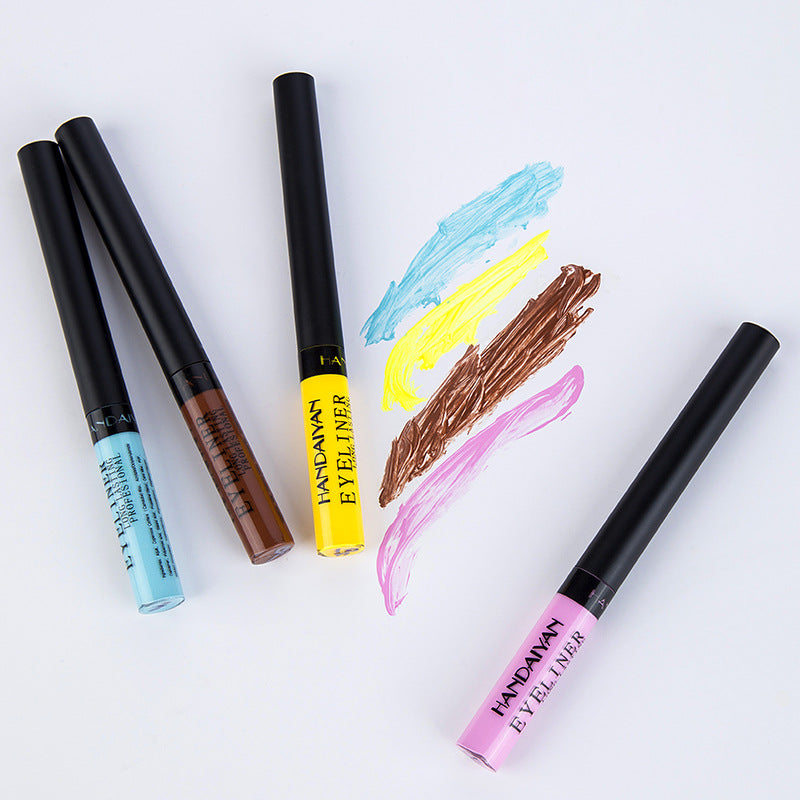 HANDAIYAN 12 Color Matte Color Liquid Eyeliner Long Lasting Non-Smudge Liquid Eye Shadow