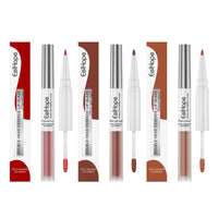 Double Head Essence Lip Line Lip Glaze Pen 2-In-1 Lip Line Lip Glaze Mirror Gloss Lipstick Lip Gloss