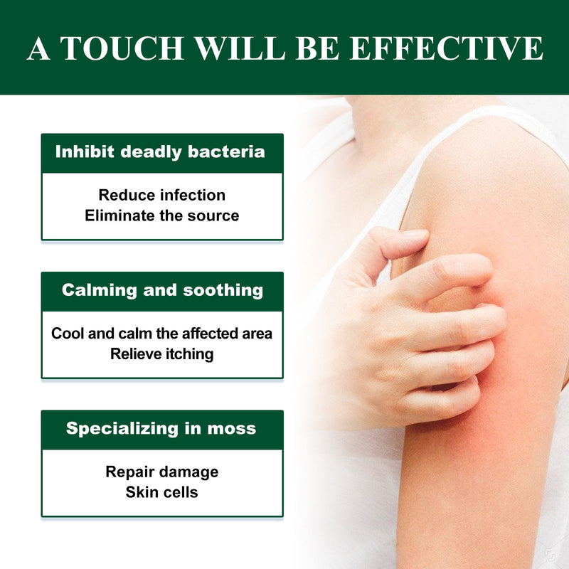 Skin Repair Cream, Relieve Skin Itching Blister Moss Care External Ointment