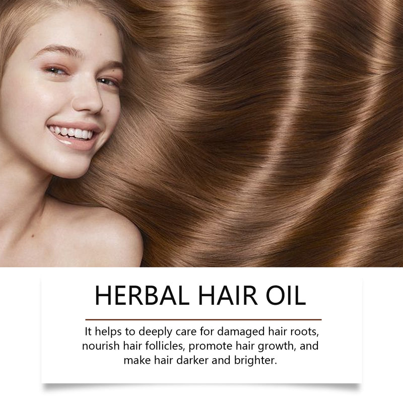 Hoegoa Herbal Hair Care Oil, Effectively Hydrates And Nourishes Scalp To Improve Dry And Irritated Hair Care Oil