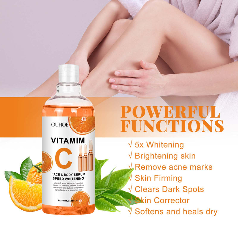 OUHOE Vitamin C Face & Body Serum - Repairs, Brightens & Fights Fine Lines