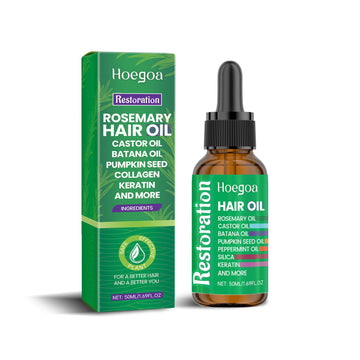 Hoegoa Rosemary Hair Care Essential Oil Nourishes, Strengthens And Moisturizes Hair