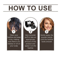 Eelhope Brown Hairline Covered With Touch Powder Brown Hair Loose Cover Roots To Enhance The Overall Makeup