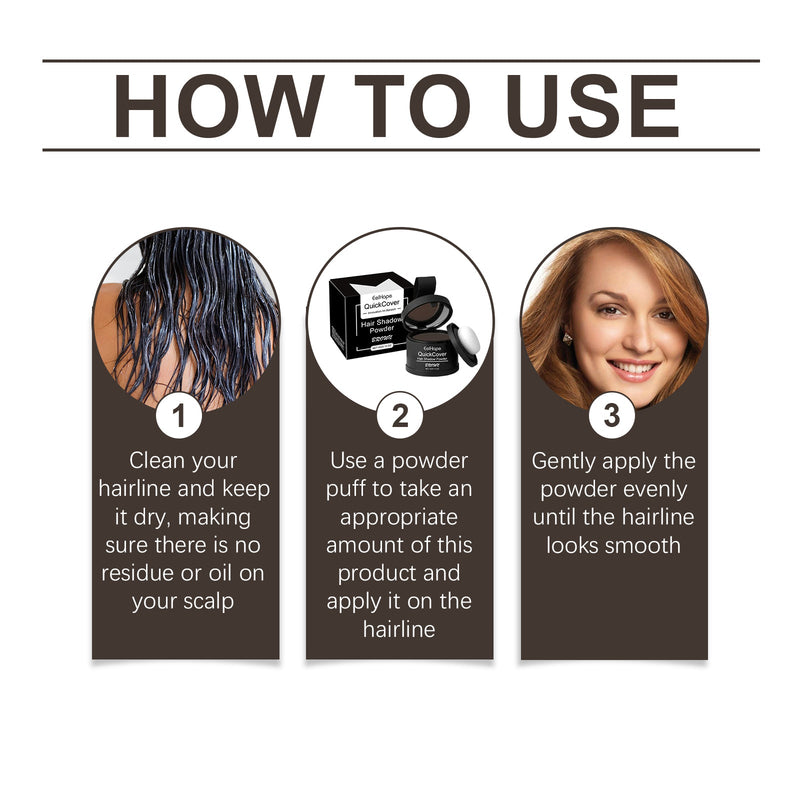 Eelhope Brown Hairline Covered With Touch Powder Brown Hair Loose Cover Roots To Enhance The Overall Makeup