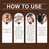 Hoegoa Black Hair Cream Plant Extract Natural Hair Gentle Color Development Easy Cleaning Fresh And Smooth Hair Agent