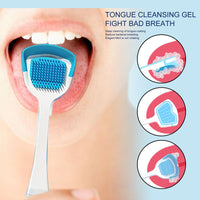 EELHOE Tongue Coating Cleansing Gel, Tongue Coating Cleansing Oral Care Removes Bad Breath And Freshens Breath Gel With Brush
