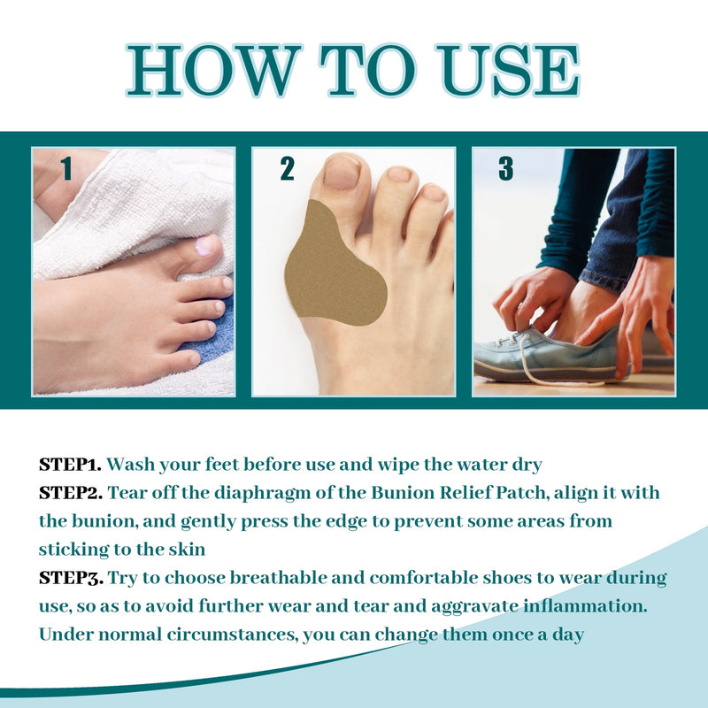 EELHOE Bunion Patch, Relieves Toes Swelling And Pain Corrects Thumb Valgus Herbal Care Patch