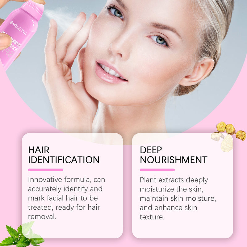 Jaysuing Facial Hair Recognition Spray Facial Cleanser Softens Hair Gentle Daily Care Hair Removal Spray