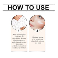 Ouhoe Rice Protective Cream Outdoor Uv Isolation Waterproof Moisturizing Skin Refreshing Non-Sticky Protective Cream
