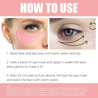 OUHOE Pink Rose Eye Mask, Reduces Fine Lines, Bags, Dark Circles, Moisturizes And Tights Skin Care Eye Mask