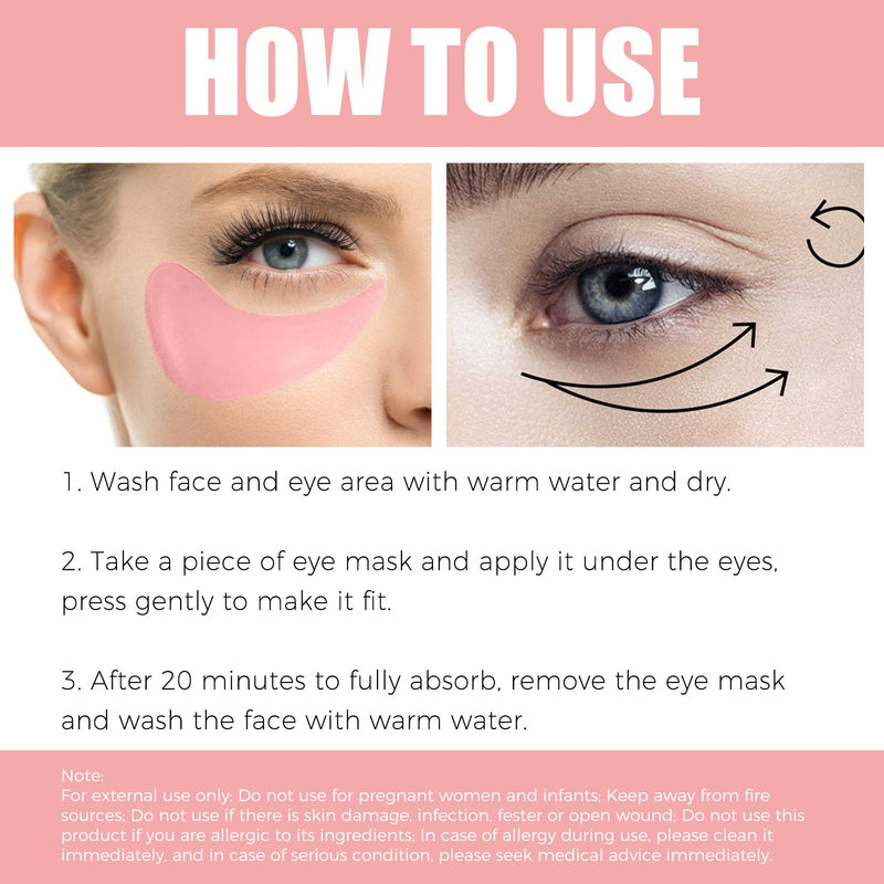 Pink Rose Eye Mask, Reduces Fine Lines, Bags, Dark Circles, Moisturizes And Tights Skin Care Eye Mask