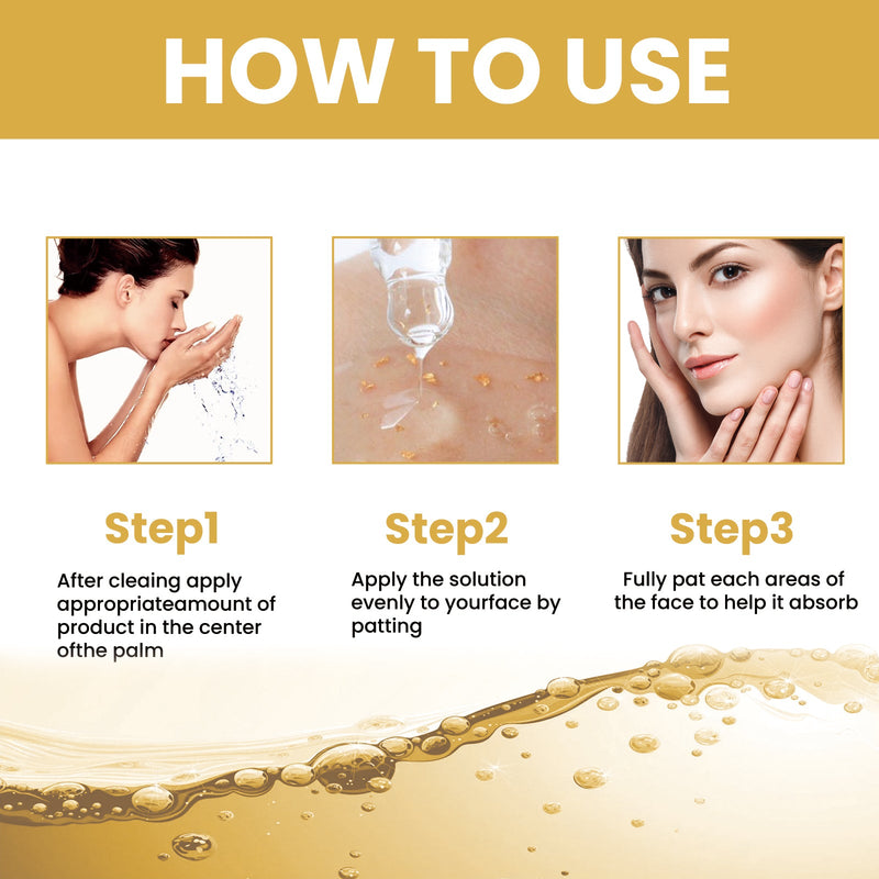 24k Gold Anti Aging Sparkling Oil Serum Lifing, Facial Firming Skin Anti-Wrinkle Eye Corner Fine Lines Law Wrinkles Lifting