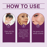 Concealer Liquid Foundation, Brightening Non-Stick Powder Refreshing Moisturizing Lightweight Moisturizing Liquid Foundation