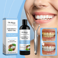 Coconut Mint Oil, Coconut Mint Mouthwash Fresh Breath Care Gum Stain Removal Mouthwash
