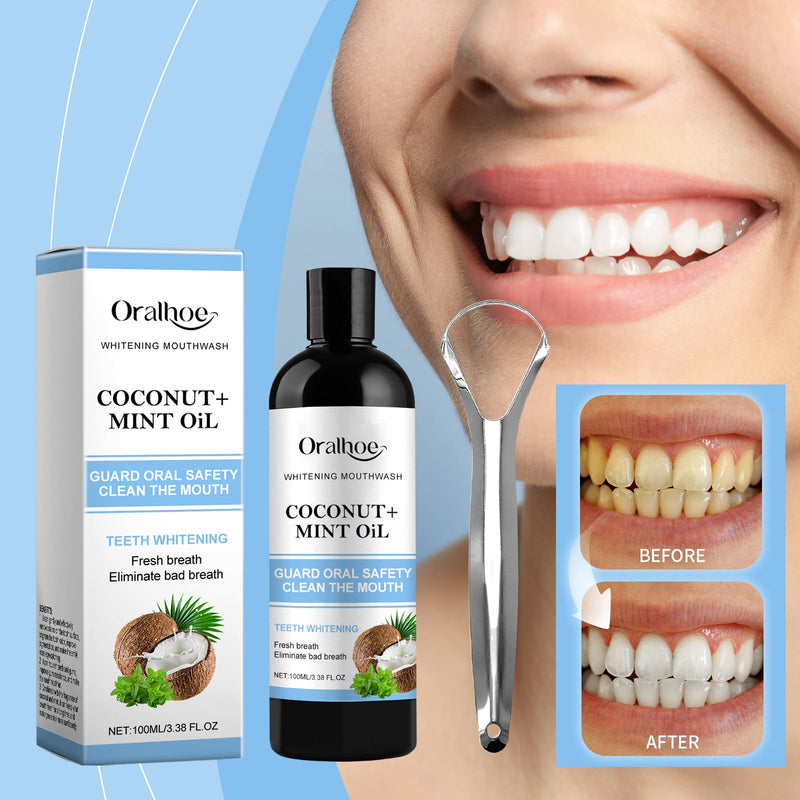 Coconut Mint Oil, Coconut Mint Mouthwash Fresh Breath Care Gum Stain Removal Mouthwash