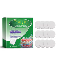Oralhoe Denture Cleaning Tablet Clean Care Fresh Stain Removal Gentle Care Braces Denture Cleaning Tablet
