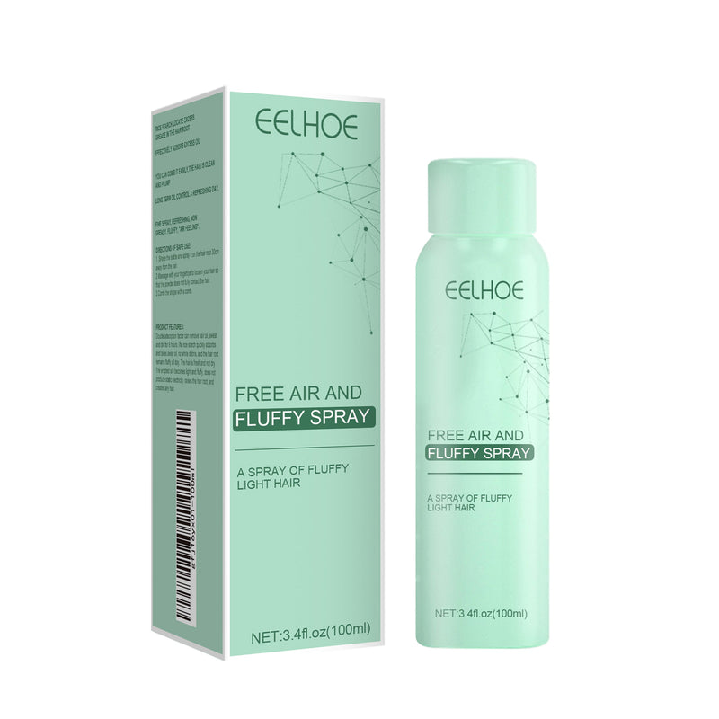 EELHOE No-Wash Dry Hair Spray, Air Fluffiness Remove Oil Dry And Cool Shampoo-free Dry Hair Agent