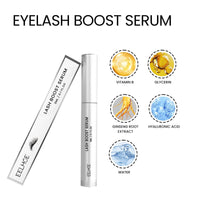 EELHOE Lash Boost Serum, Eyebrows And Eyelashes Black Thick Curly Natural Beautiful Slender Long Gentle Not Easy To Smudges