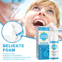 Herbal Brightening Oral Repair Foam, Clean Bad Breath And Teeth Stains With White Teeth Foam