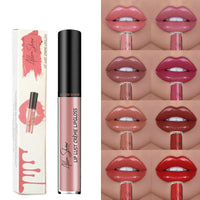Nude Shiny Liquid Lip Glaze Matte Glitter Shimmer Moisturizing Lip Gloss Long-lasting Lipstick