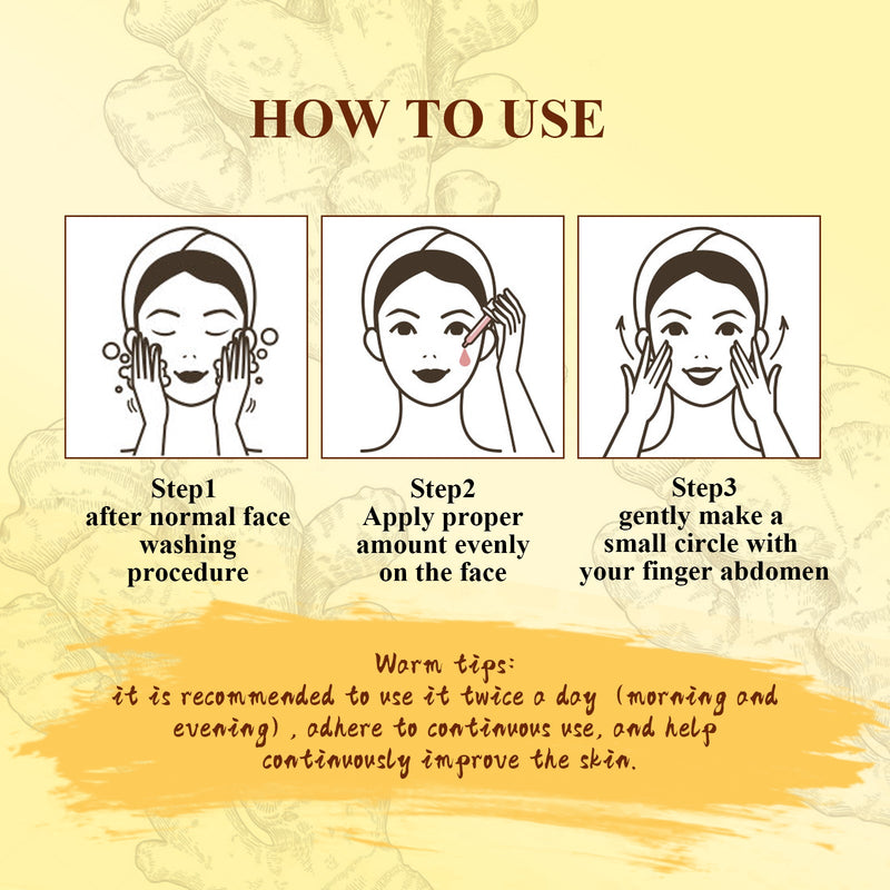 Turmeric Facial Repair Essence, Skin Repair Remove Dark Spots Anti-Wrinkle And Moisturize Essence