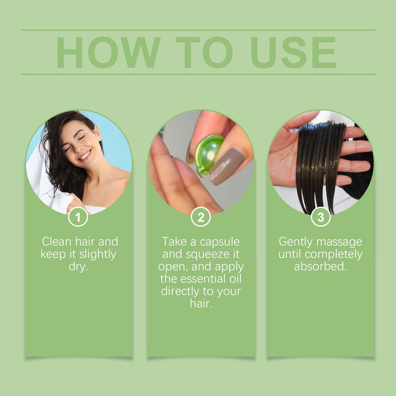 EELHOE Hair Essential Oil Treatment Capsule Hair Nutrition Relief Dry And Smooth Hair And Scalp Massage Essential Oil