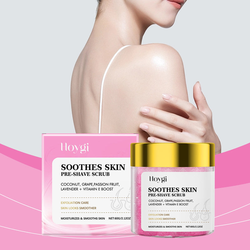 Hoygi Hair Removal Pre-Shave Scrub, Gentle Cleansing Care Smooth Moisturizing Hair Removal Scrub Applied All Over The Body