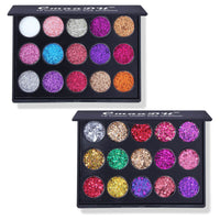15 Colors Diamond Sequin Eyeshadow Palette Shiny Glitter Powder Highlighter Eyeshadow