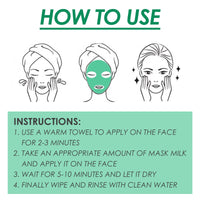 OUHOE Facial Green Tea Vitamin Cleanse Mask, Facial Acne Deep Moisturizing Smear Delicate Pores Tender Skin