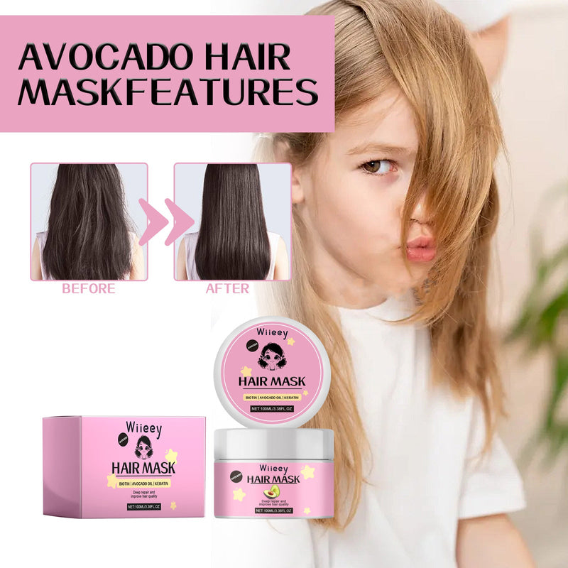 Avocado Nourishing Hair Mask Brightening Smooth Hair Nourishing Frizzy Split Ends Repairing Hair Mask