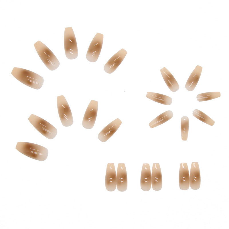 Smudged Fake Nails Nail Piece Removable Manicure Nail Piece Wear Nail Piece Ballet Nails