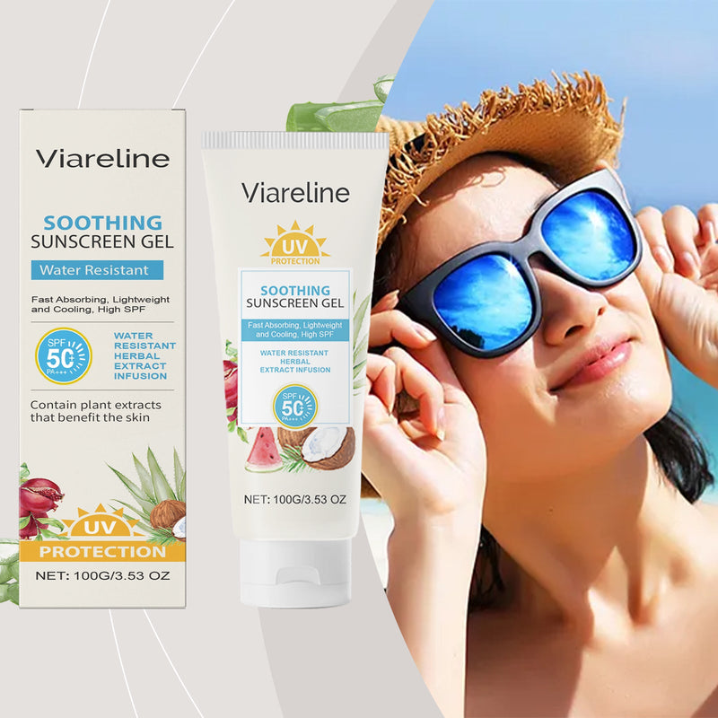 Viareline Soothing Protection Gel Moisturizes Refreshing And Gentle Skin Care, Hydrates, Nourishes And Soothes Skin Care