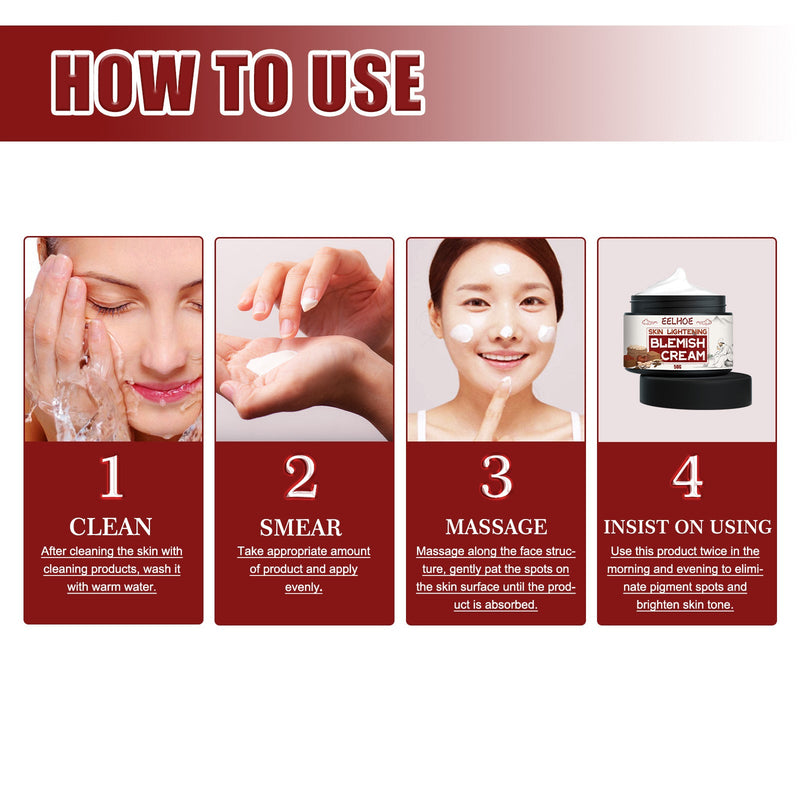 Brightening Cream For Blemish Reduction, Brightening Skin, Moisturizing Beauty And Lightening Face Cream For Yellow Spots
